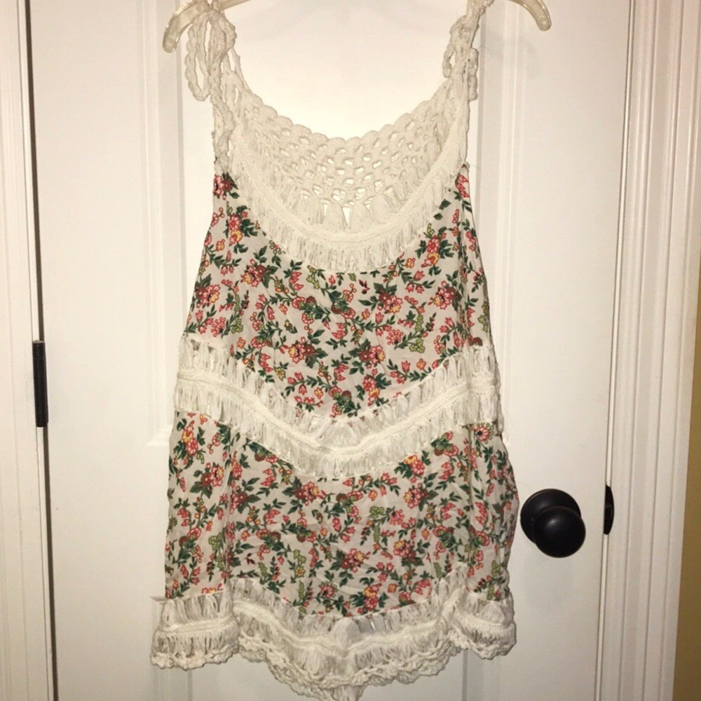 Crochet Floral Tank